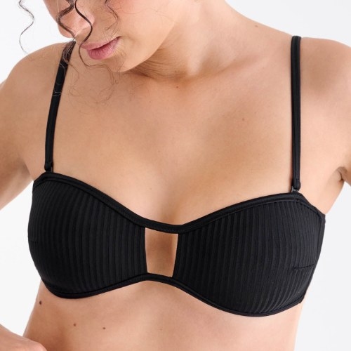 Maillots de bain Lisca Florida noir haut de bikini préformé