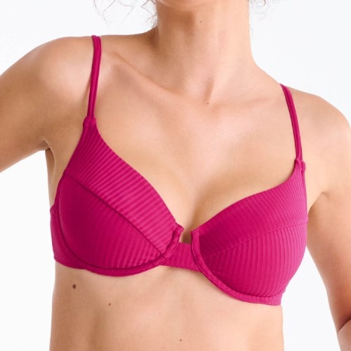 Maillots de bain Lisca Florida cyclamen rose soutien-gorge bikini corbeille