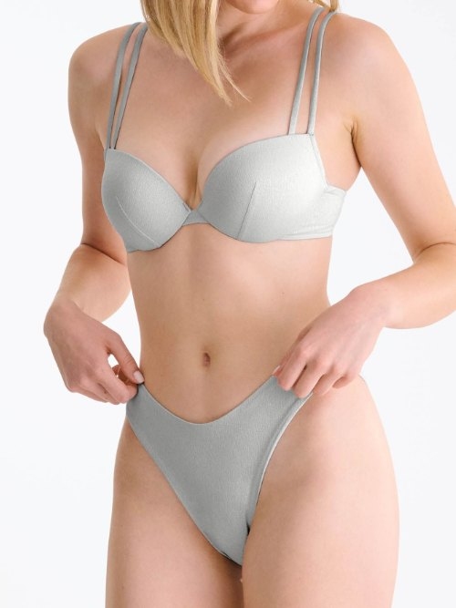 Maillots de bain Lisca Blue Lagoon argent bikinitop push up