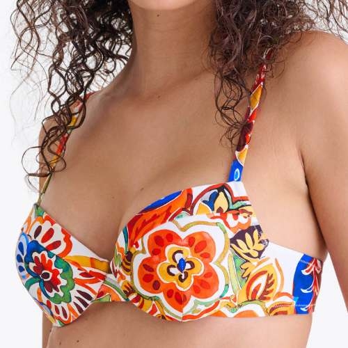 Maillots de bain Lisca Mexico rose/print haut de bikini préformé