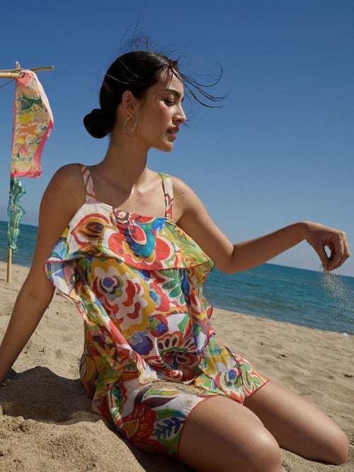 Maillots de bain Lisca Mexico rose/print robe de plage