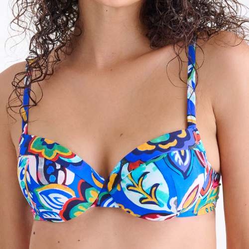 Maillots de bain Lisca Mexico bleu/print haut de bikini préformé