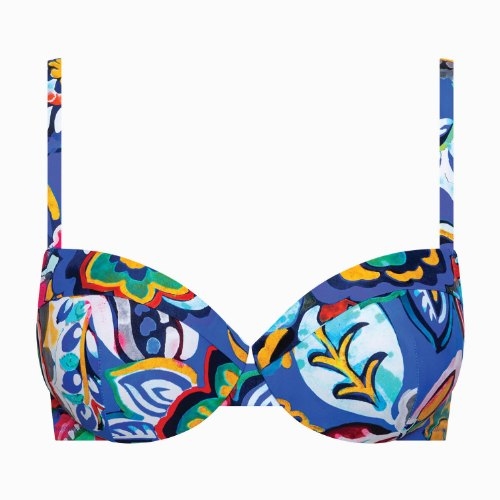 Maillots de bain Lisca Mexico bleu/print haut de bikini préformé