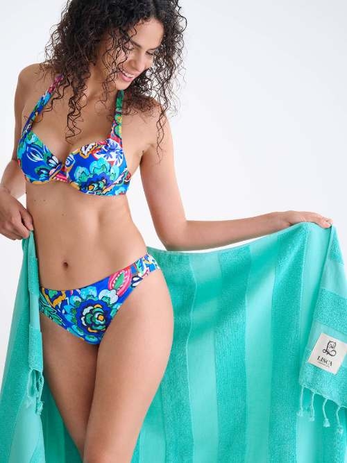 Maillots de bain Lisca Mexico bleu/print haut de bikini préformé