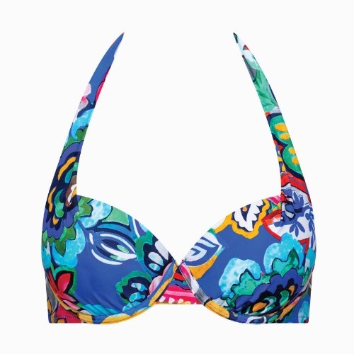 Maillots de bain Lisca Mexico bleu/print haut de bikini préformé