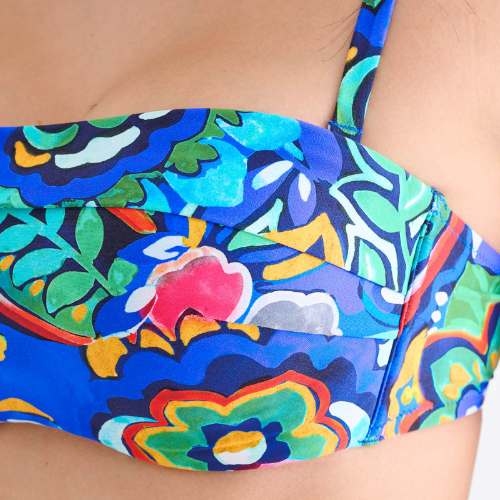 Maillots de bain Lisca Mexico bleu/print haut de bikini préformé