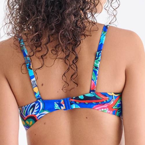Maillots de bain Lisca Mexico bleu/print haut de bikini préformé
