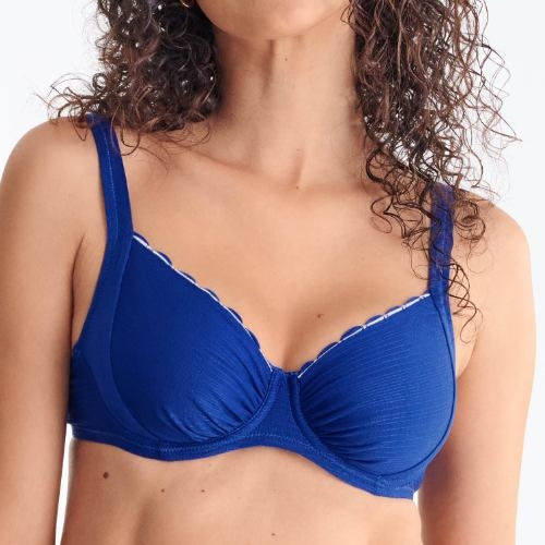 Maillots de bain Lisca Panama bleu soutien-gorge bikini corbeille