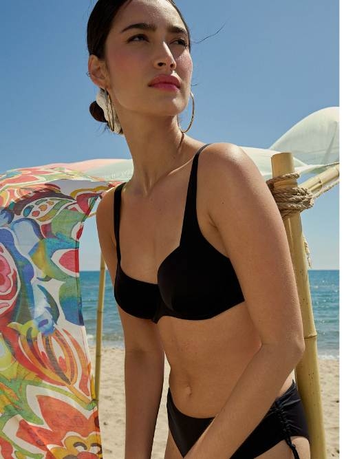 Maillots de bain Lisca Portofino noir soutien-gorge bikini corbeille