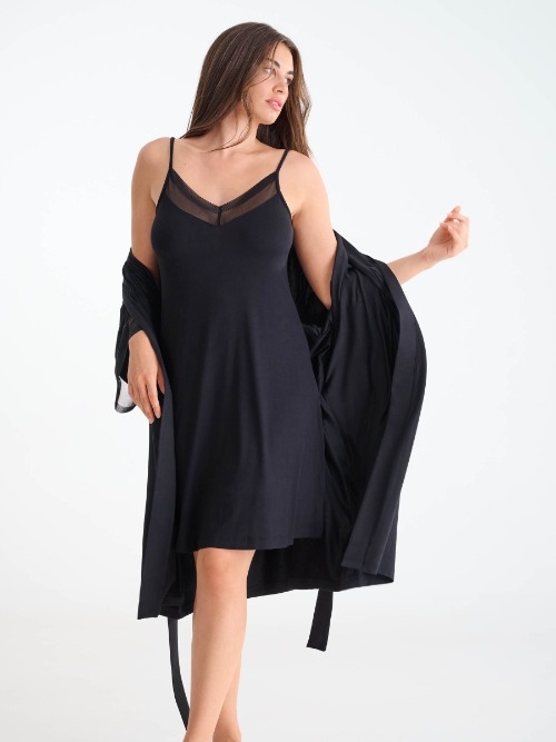 Lisca Sia noir chemise de nuit