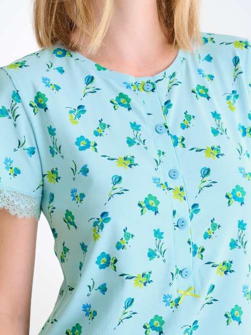 Lisca Bloomy bleu chemise de nuit