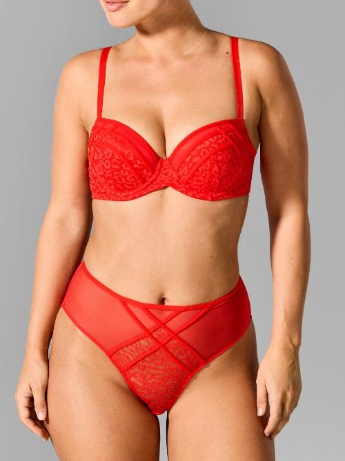Sapph High Society rouge haut slip