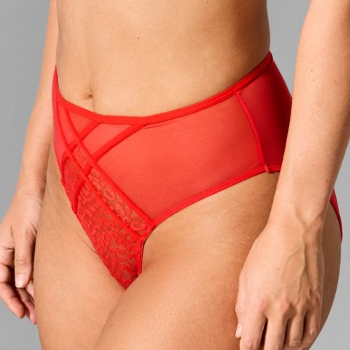 Sapph High Society rouge haut slip