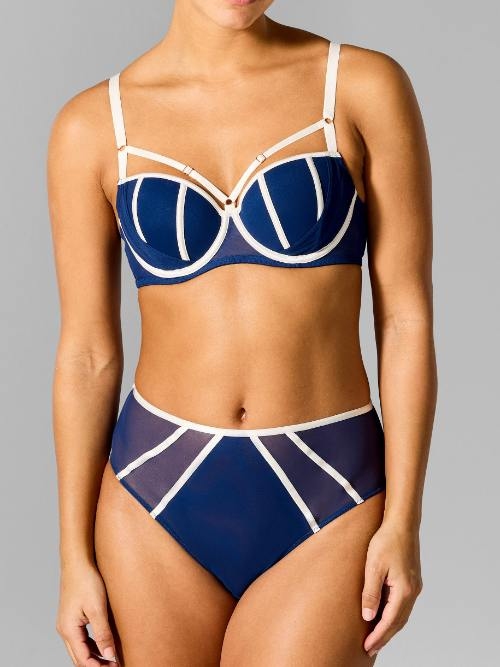 Sapph High Society bleu marine haut slip