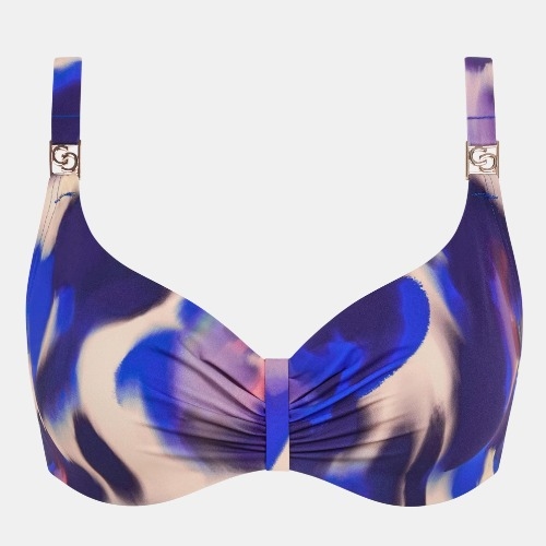 Chantelle Badmode Sauvage bleu/print soutien-gorge bikini corbeille