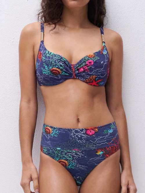 Chantelle Badmode Icon bleu slip de bikini