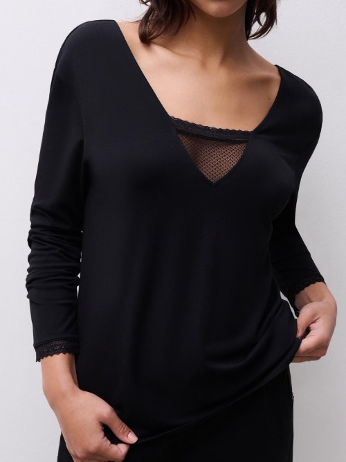 Chantelle Nachtmode Romance noir chemise de nuit