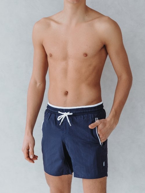 Bomain Basic bleu marine maillot de bain pour homme