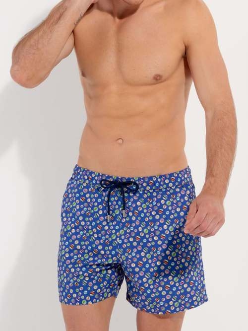 HOM Swimwear SoCoa bleu/print maillot de bain pour homme