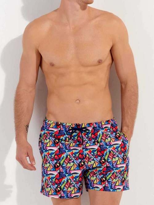 HOM Swimwear Idylle multicolore boxeur nageur