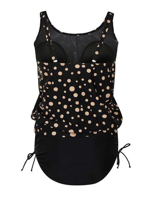 Mila Golden Dots noir tankini set