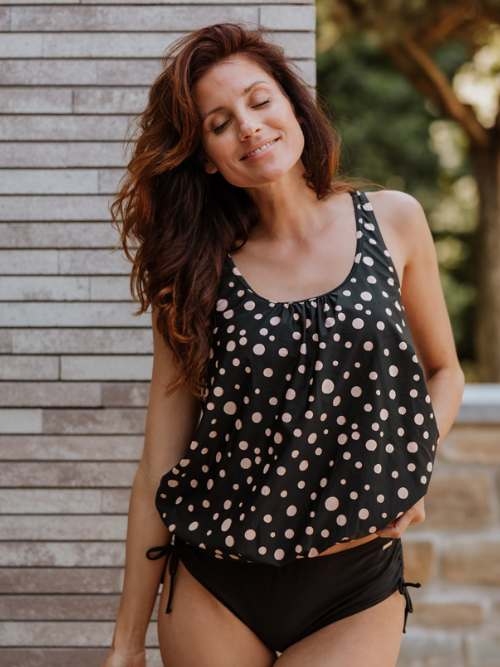 Mila Golden Dots noir tankini set