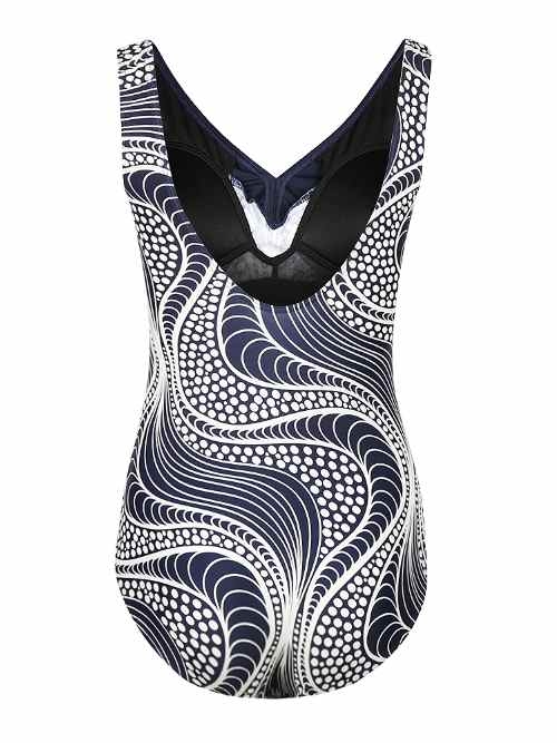 Mila Ocean Waves bleu marine maillot de bain