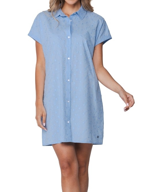 Pastunette Femme bleu chemise de nuit