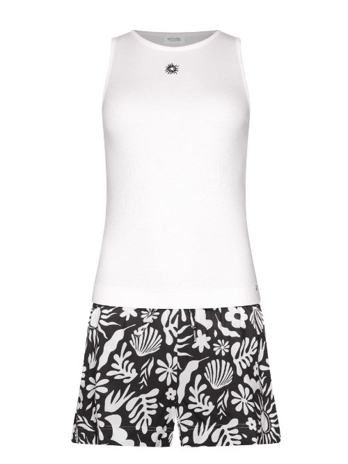 Rebelle Femme blanc shortama