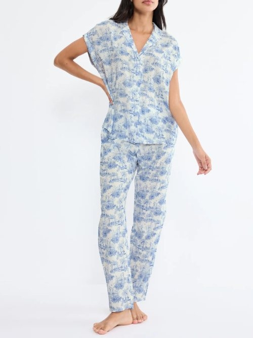 Triomphe Boyfriend Fit bleu pyjama
