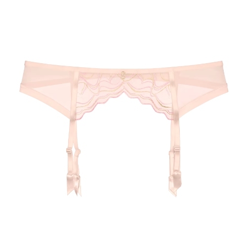 Triomphe Palina Waves of Glow crème jarretelles garter belt