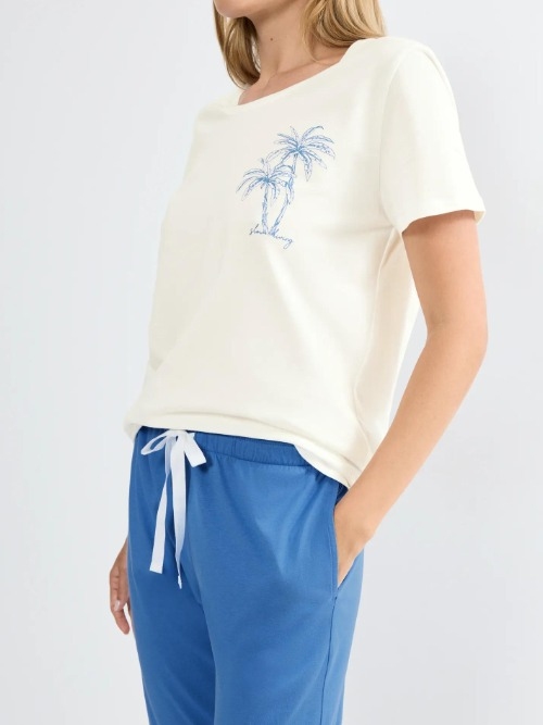 Triomphe Sets blanc/bleu shortama