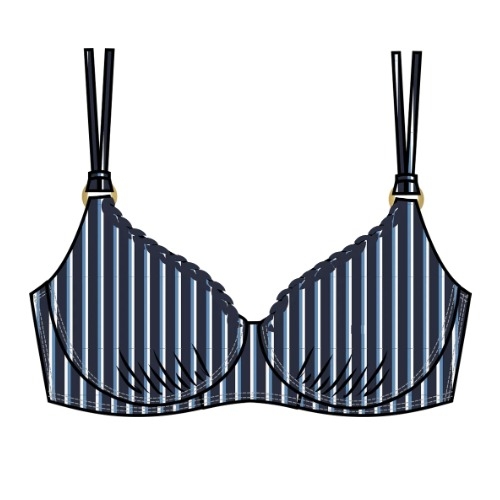 Triumph Swimwear Summer Twist bleu marine haut de bikini préformé