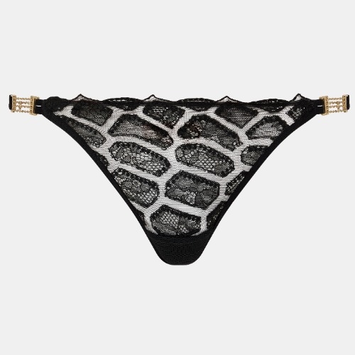 Chantelle Reptilia noir slip