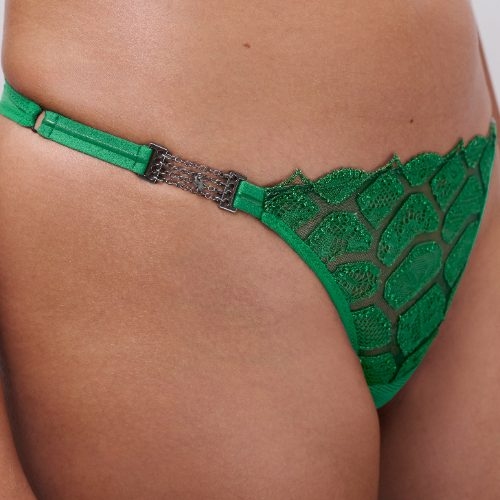 Chantelle Reptilia vert slip