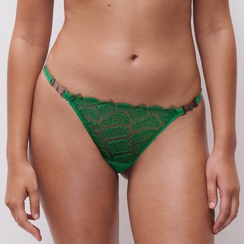 Chantelle Reptilia vert slip