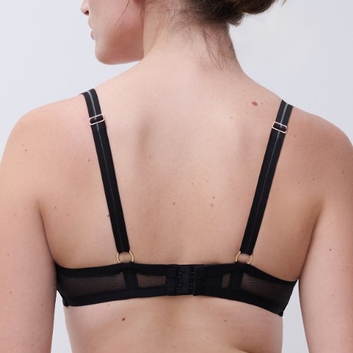 Chantelle Reptilia noir soutien-gorge sans forme