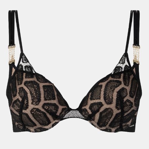 Chantelle Reptilia noir soutien-gorge push up
