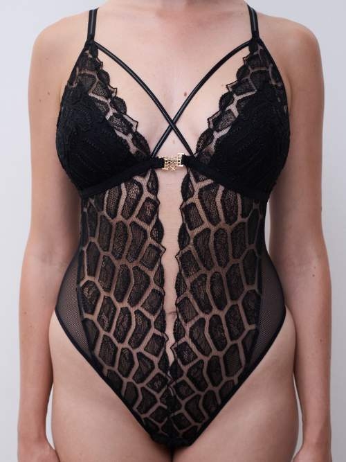 Chantelle Reptilia noir corselet