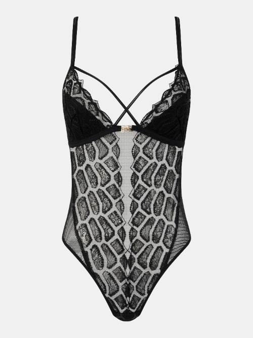 Chantelle Reptilia noir corselet