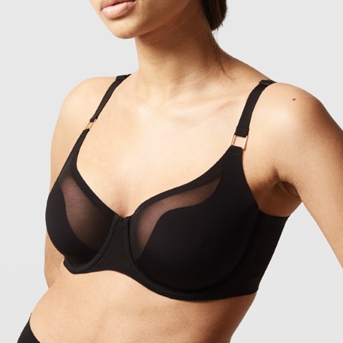 Chantelle Pure Light noir soutien-gorge sans forme