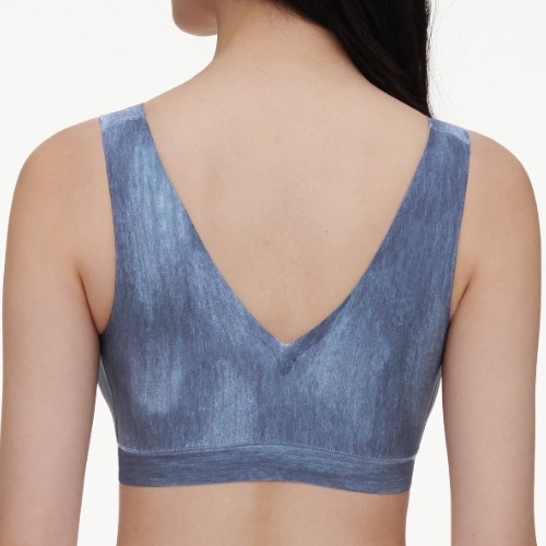 Chantelle SoftStretch jeans bleu soutien-gorge sans armatures en dentelle