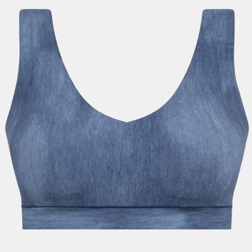 Chantelle SoftStretch jeans bleu soutien-gorge sans armatures en dentelle