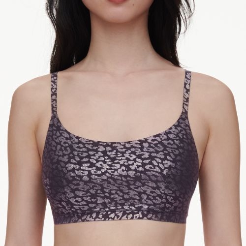 Chantelle SoftStretch gris soutien-gorge sans armatures en dentelle