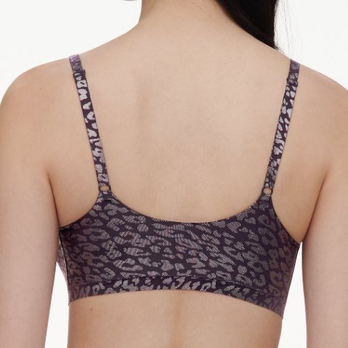 Chantelle SoftStretch gris soutien-gorge sans armatures en dentelle