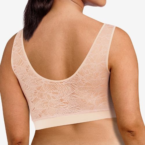 Chantelle SoftStretch beige soutien-gorge sans armatures en dentelle