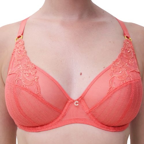 Chantelle Cabaret Sauvage corail soutien-gorge sans forme