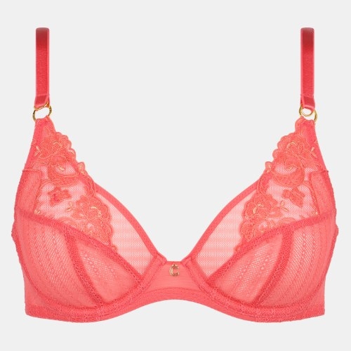 Chantelle Cabaret Sauvage corail soutien-gorge sans forme