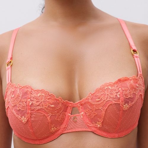 Chantelle Cabaret Sauvage corail soutien-gorge sans forme