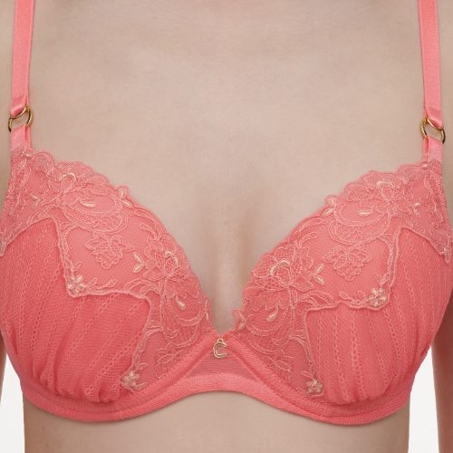Chantelle Cabaret Sauvage corail soutien-gorge rembourré